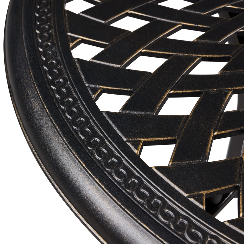 Yaheetech 31in Round Cast Aluminum Patio Bistro Table