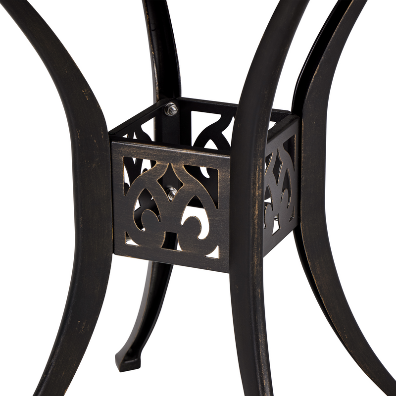 Yaheetech 31in Round Cast Aluminum Patio Bistro Table