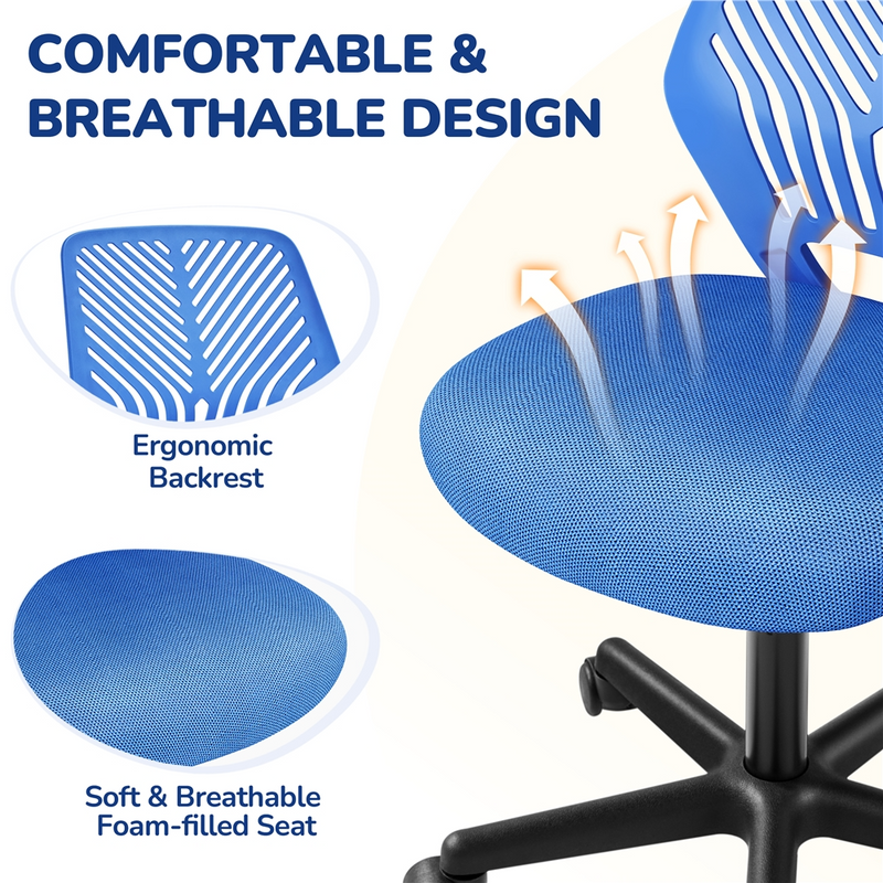 Yaheetech Adjustable Office Chair Armless Desk