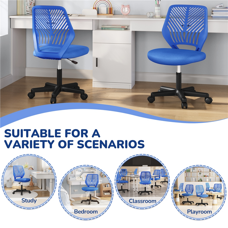 Yaheetech Adjustable Office Chair Armless Desk
