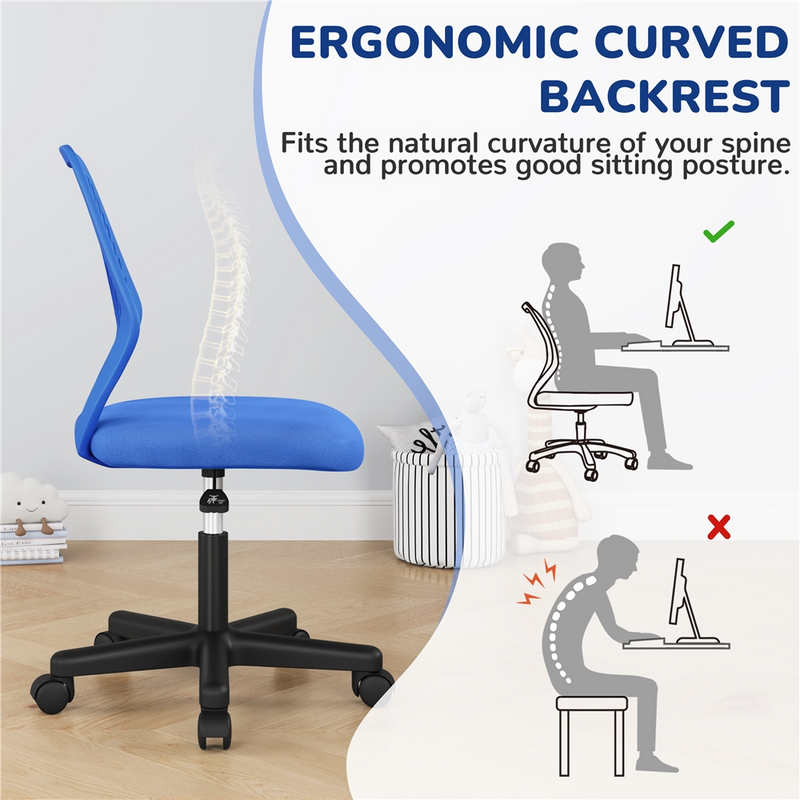 Yaheetech Adjustable Office Chair Armless Desk