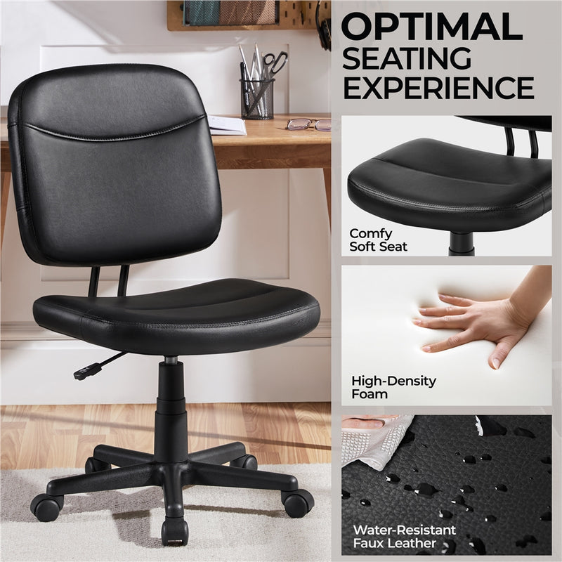Yaheetech Armless Mid-Back Office Chair