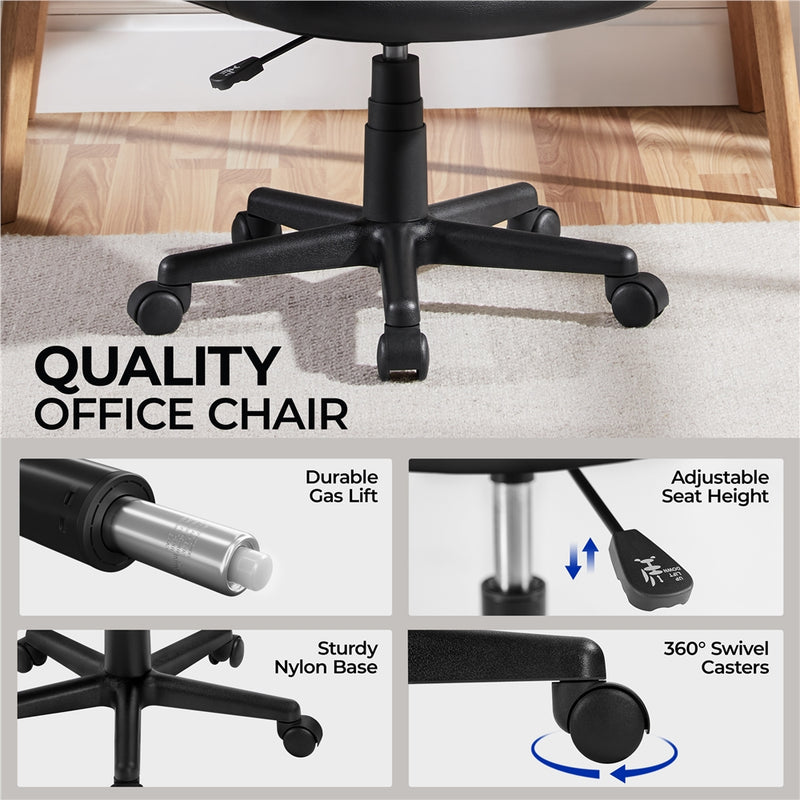 Yaheetech Armless Mid-Back Office Chair
