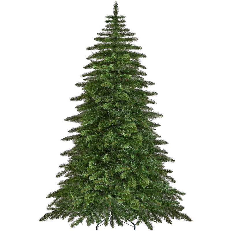Pre-lit Christmas Fir Tree with Warm LED Lights & PVC Tips, Stand Included