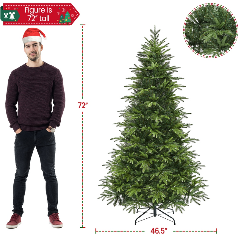Yaheetech 6/7.5FT Pre-lit Artificial Christmas Tree