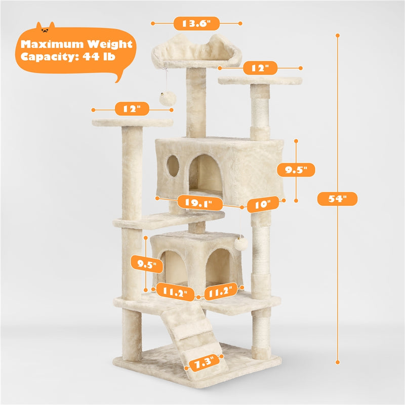Yaheetech 54″ Tall Cat Tree