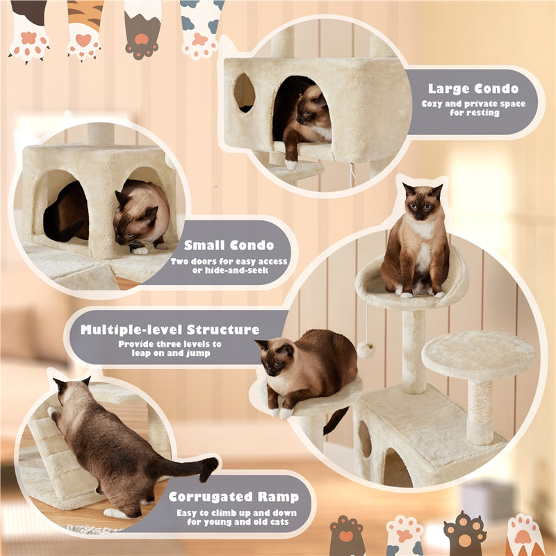 Yaheetech 54″ Tall Cat Tree