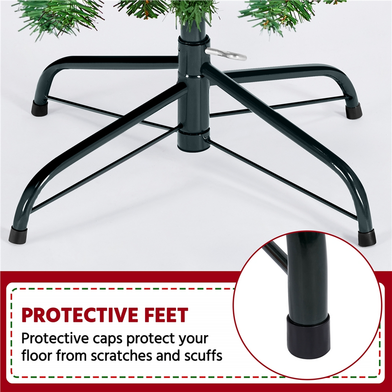 Yaheetech 6ft Pre-lit Decorated Frosted Artificial Christmas Tree