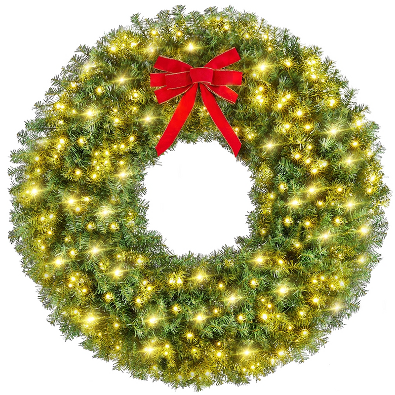 Yaheetech 60in  Pre-lit Artificial Christmas Wreath