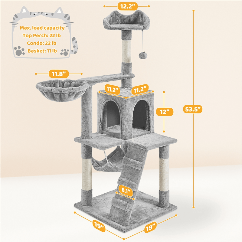 Yaheetech Cat Tree 54 Inch