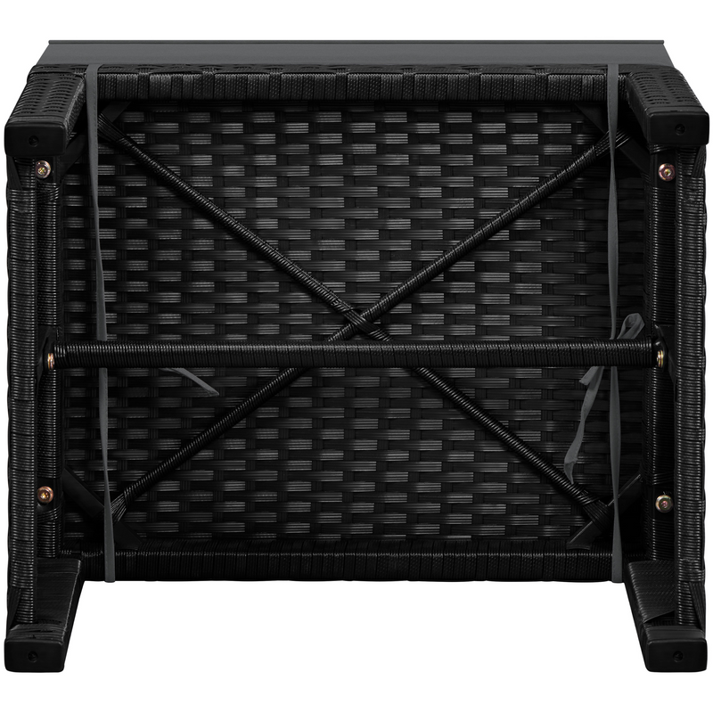 Yaheetech 2pcs Wicker Ottomans