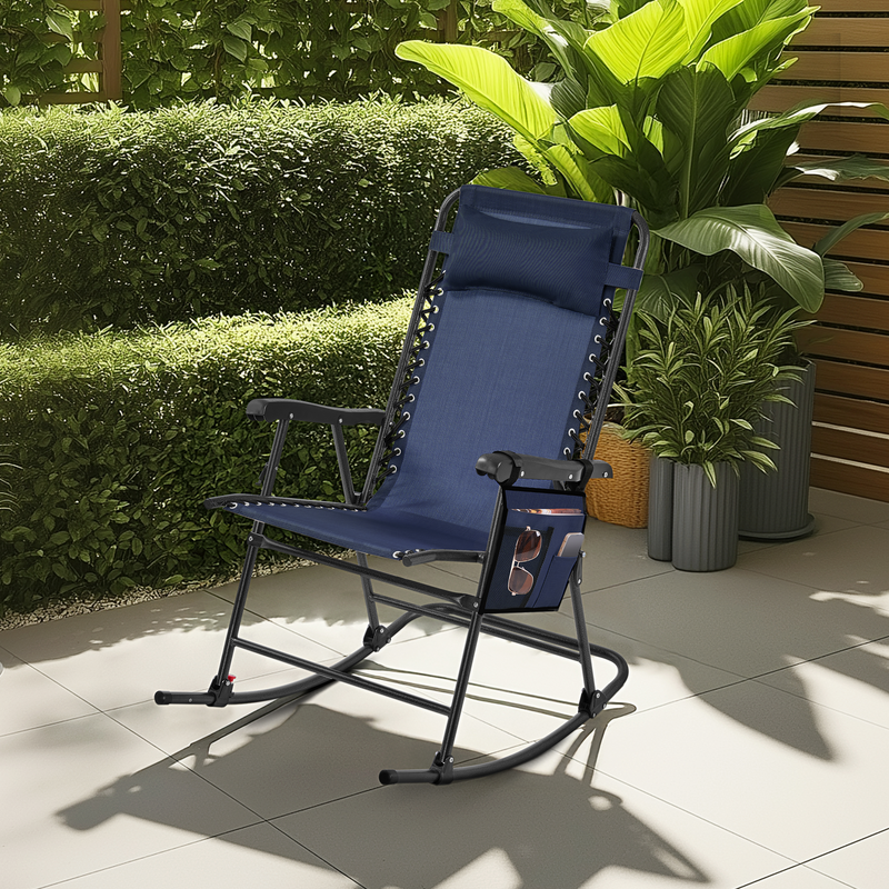 Yaheetech 26in Rocking Chair Outdoor Zero Gravity Folding Chairs