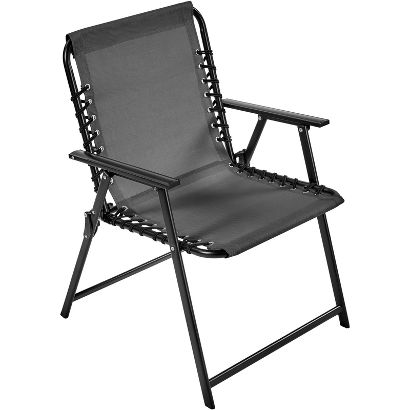 Yaheetech Set of 2 Outdoor Texteline Folding Dining Chairs