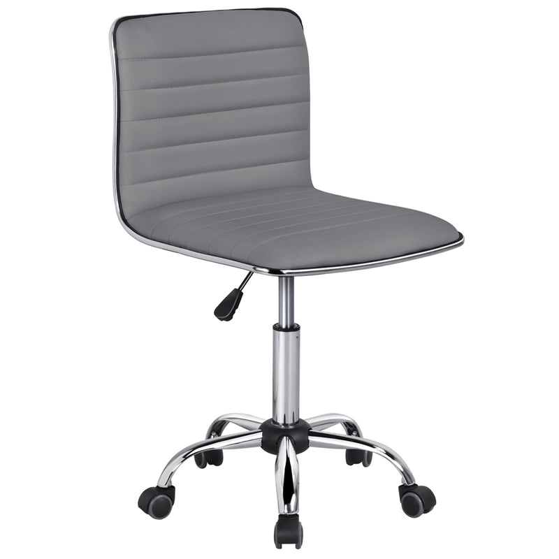 Yaheetech 16.3-22.2 Inch Adjustable PU Leather Low Back Desk Office Chair