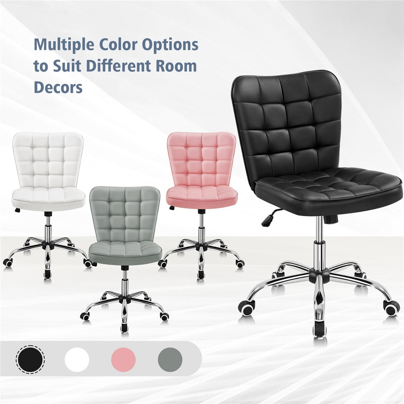 Yaheetech Modern Tufted Armless Desk Chair