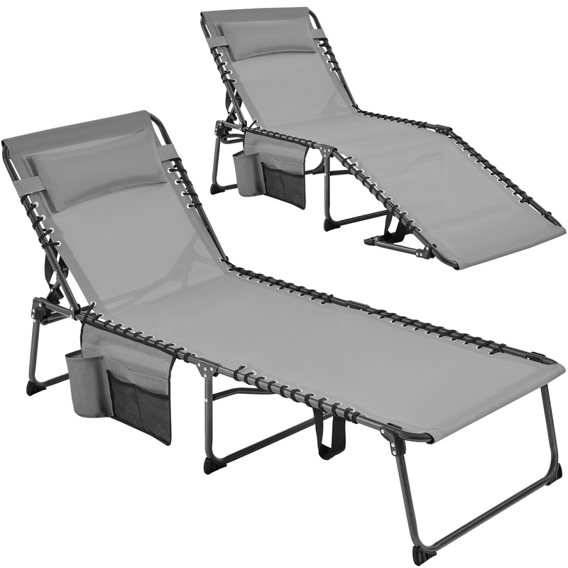 Yaheetech Adjustable Outdoor Folding Tanning Chair