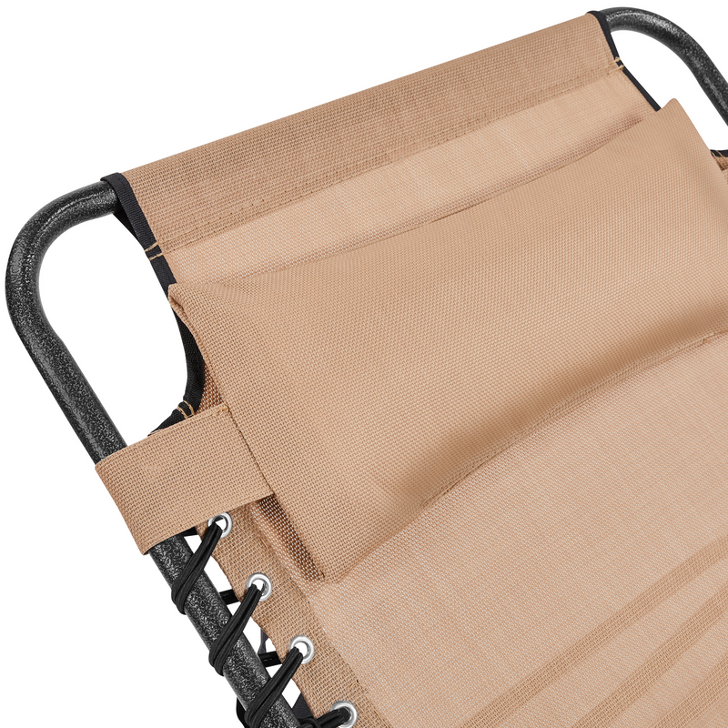 Yaheetech Removable Cushion with Face Hole Outdoor Folding Tanning Chair