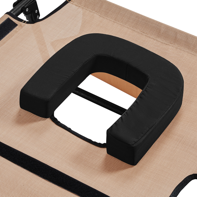 Yaheetech Removable Cushion with Face Hole Outdoor Folding Tanning Chair