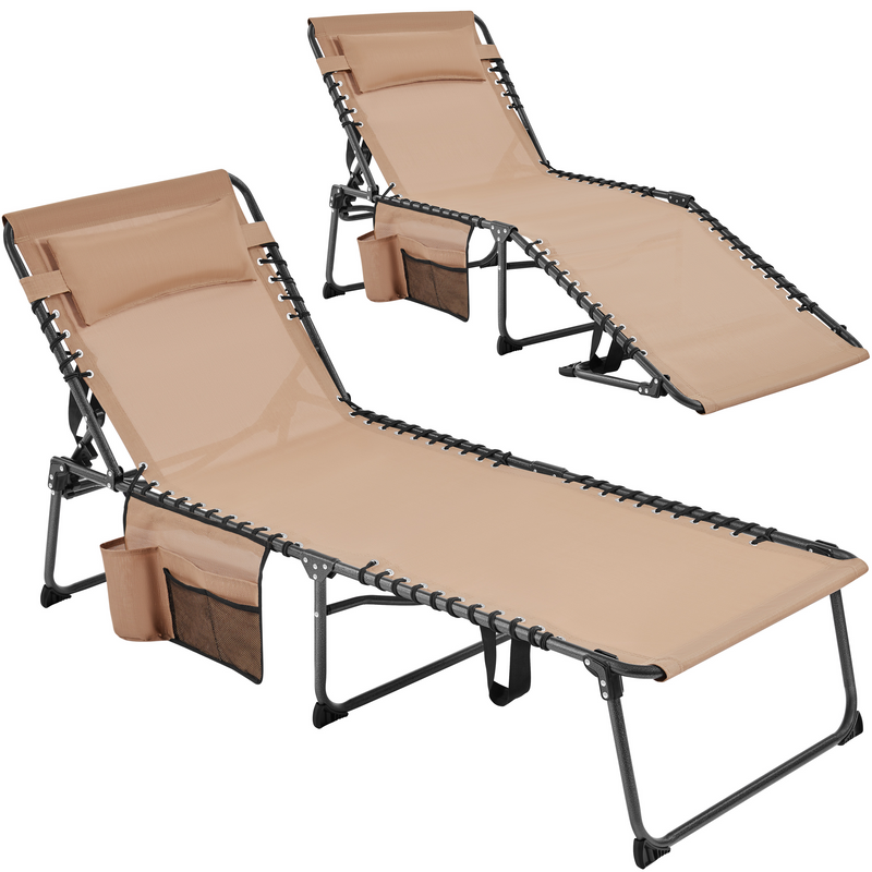 Yaheetech Adjustable Outdoor Folding Tanning Chair