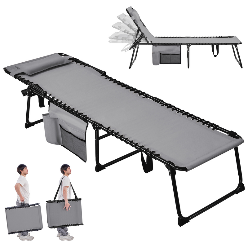 Yaheetech Adjustable Outdoor Folding Tanning Chair