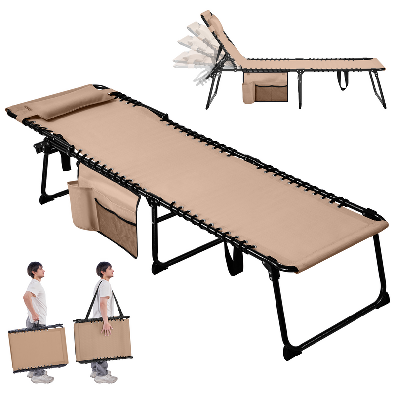 Yaheetech Adjustable Outdoor Folding Tanning Chair