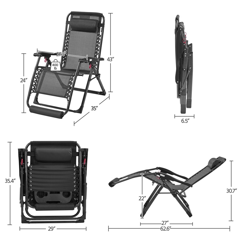 Yaheetech 29in Zero Gravity Recliner