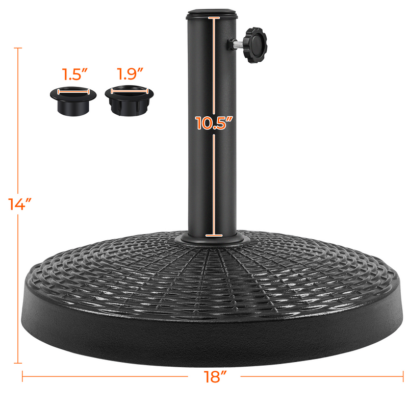 Yaheetech 31lb 18’’ Outdoor Patio Heavy Duty Market Umbrella Base