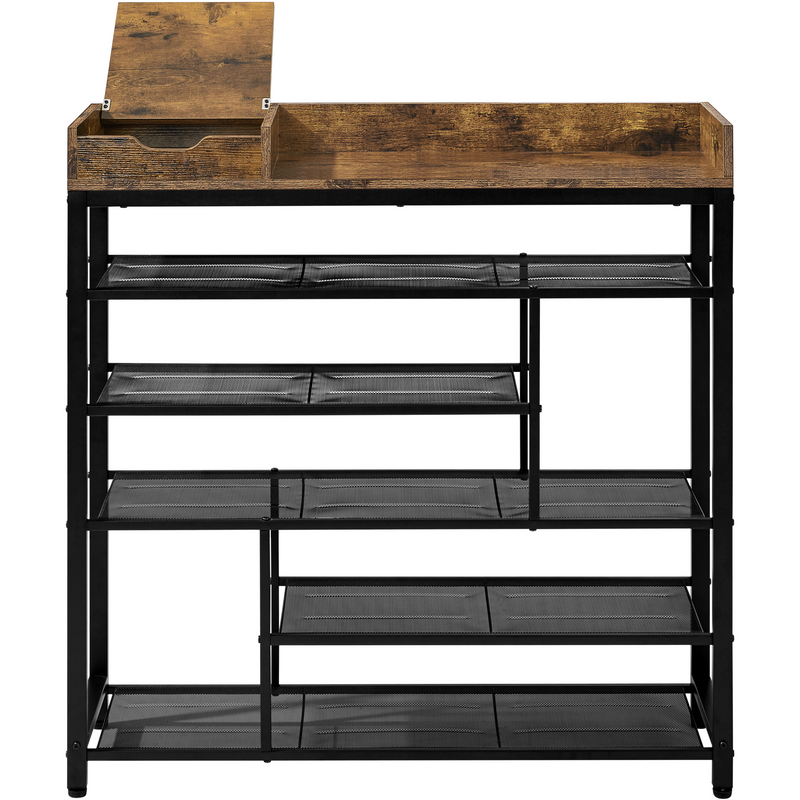 Yaheetech Modern Industrial 6-Layer Shoe Rack
