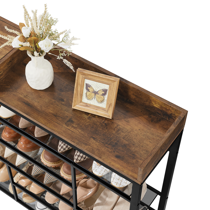 Yaheetech Modern Industrial 6-Layer Shoe Rack
