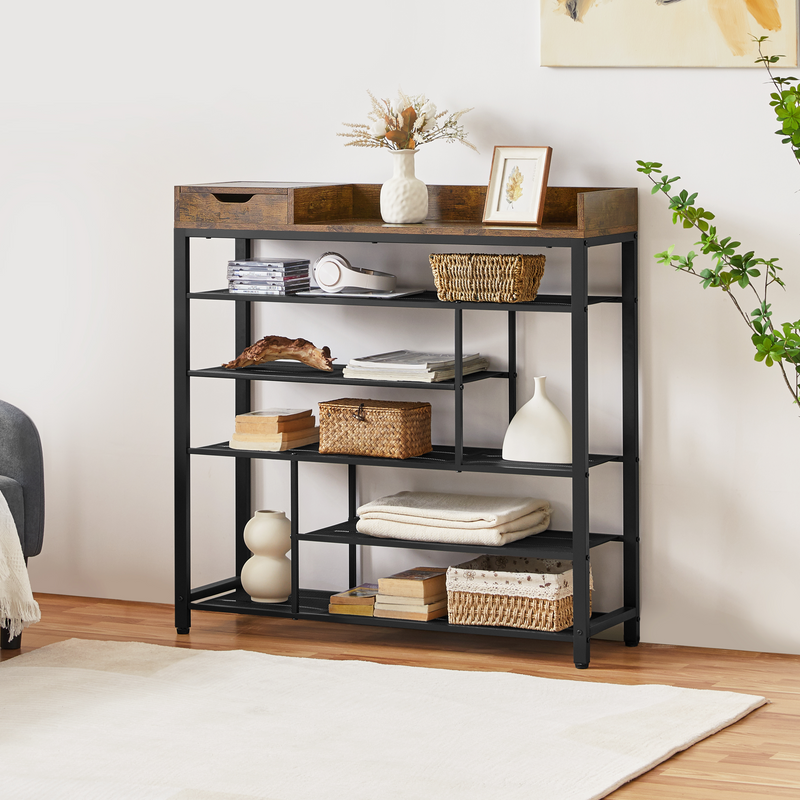 Yaheetech Modern Industrial 6-Layer Shoe Rack