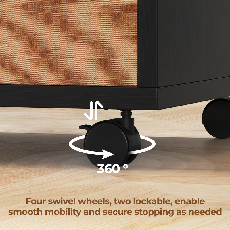 Yaheetech Modern Side Table with Wheels