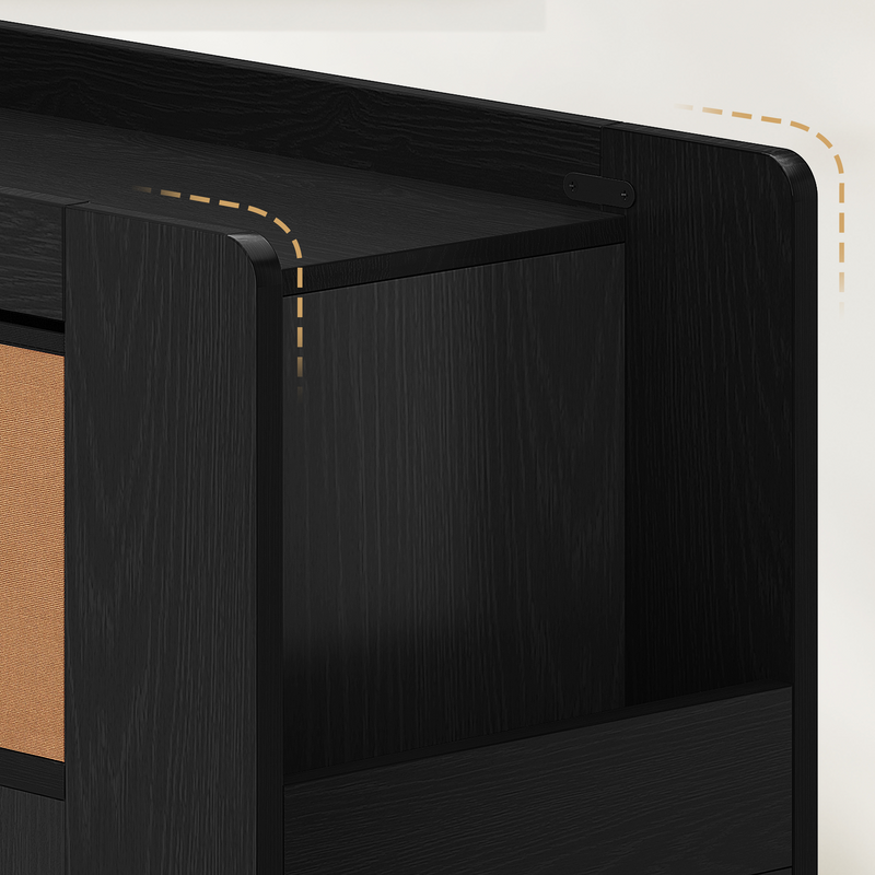 Yaheetech Modern Side Table with Wheels