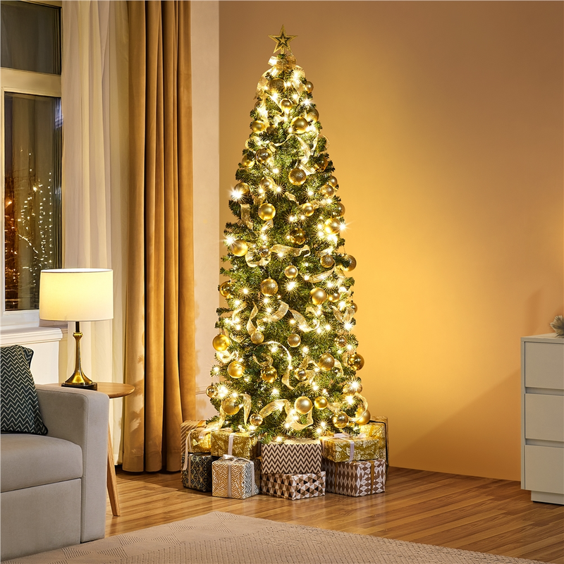 Yaheetech 6FT Pre-lit Pencil Artificial Christmas Tree