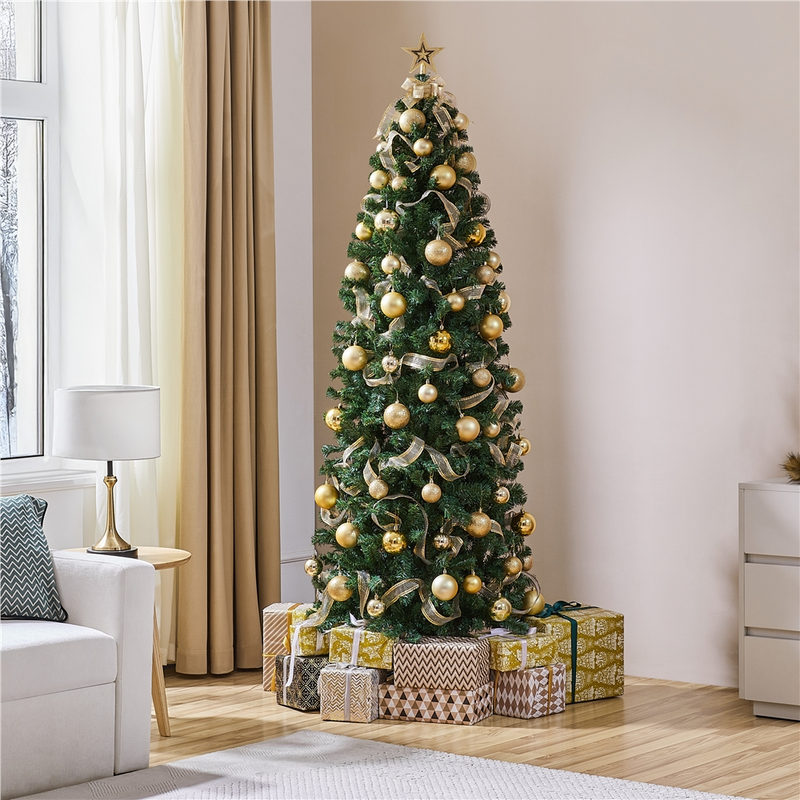 Yaheetech 6FT Pre-lit Pencil Artificial Christmas Tree