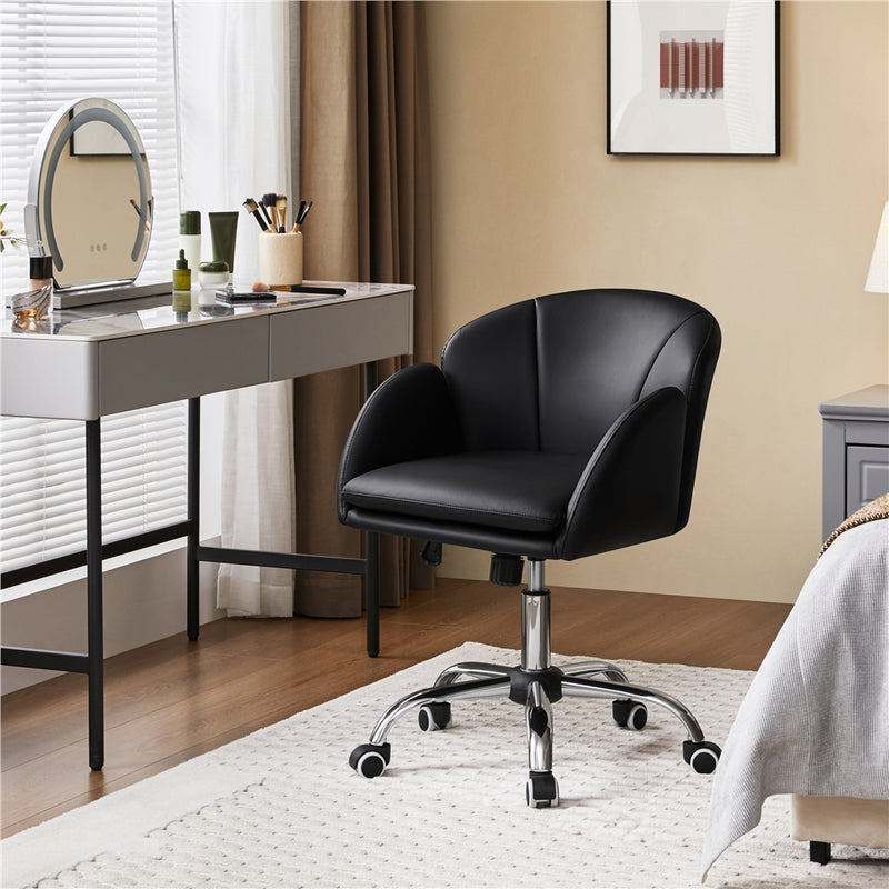 Yaheetech Faux Leather Flower-Shaped Accent Office Chair