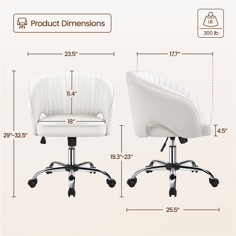 Yaheetech Rolling & Adjustable Home Office Chair