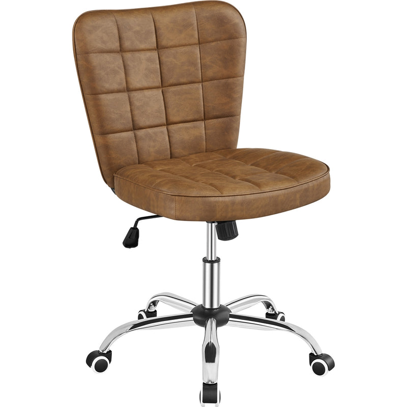 Yaheetech Modern Tufted Armless Desk Chair