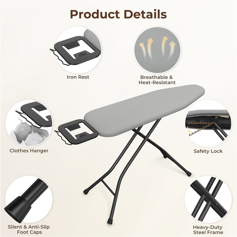 Yaheetech Foldable Height-adjustable Full Size Ironing Board