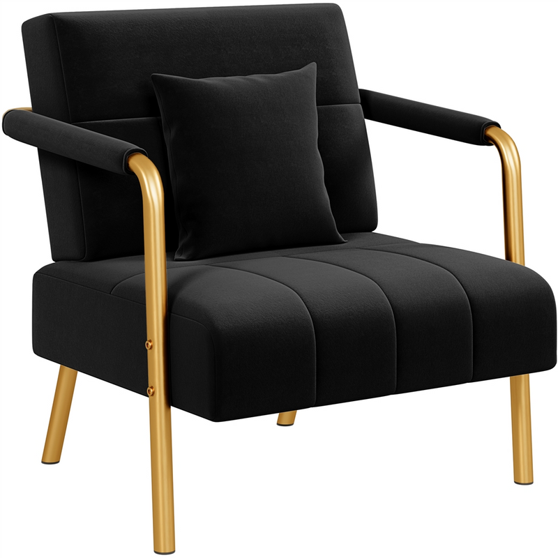 Yaheetech 30″ W Velvet Accent Armchair