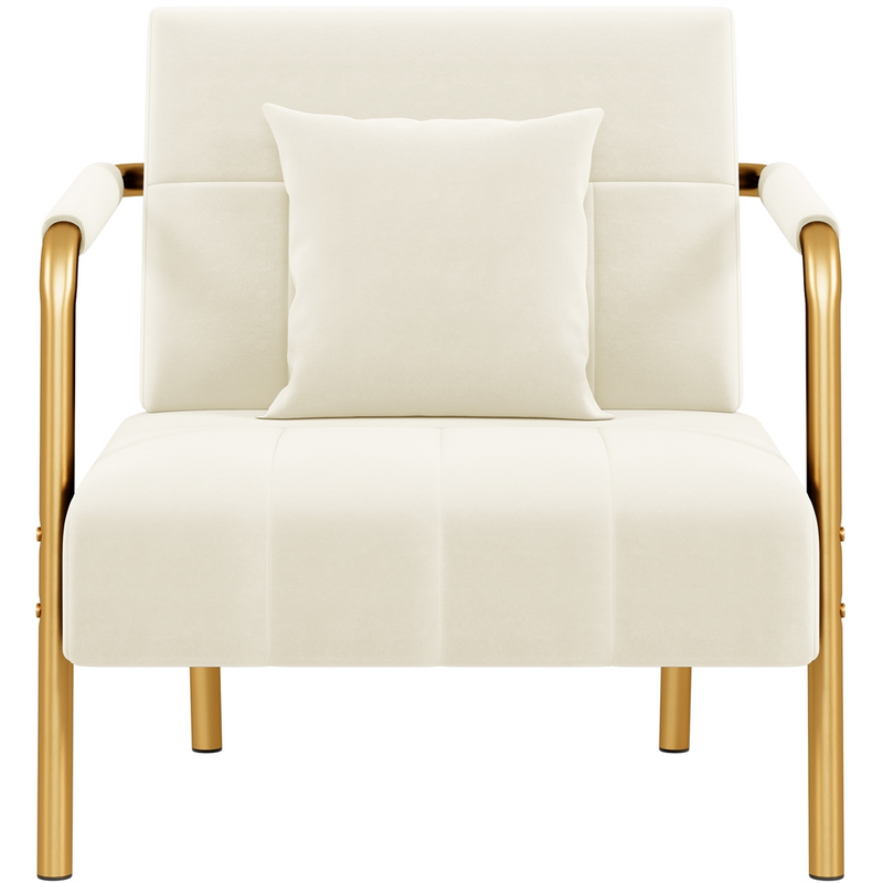 Yaheetech 30″ W Velvet Accent Armchair