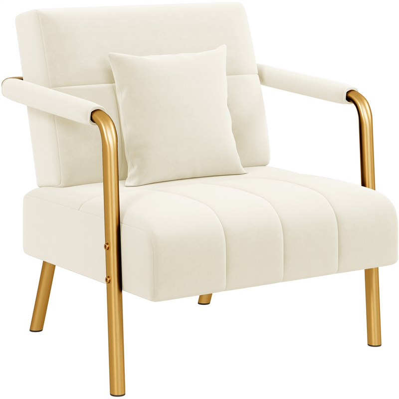 Yaheetech 30″ W Velvet Accent Armchair