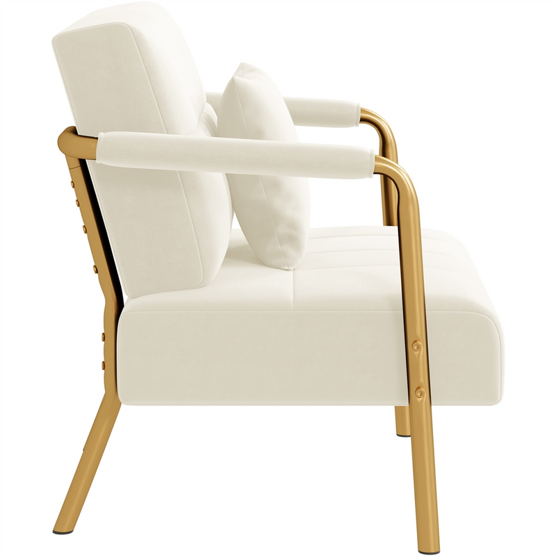 Yaheetech 30″ W Velvet Accent Armchair