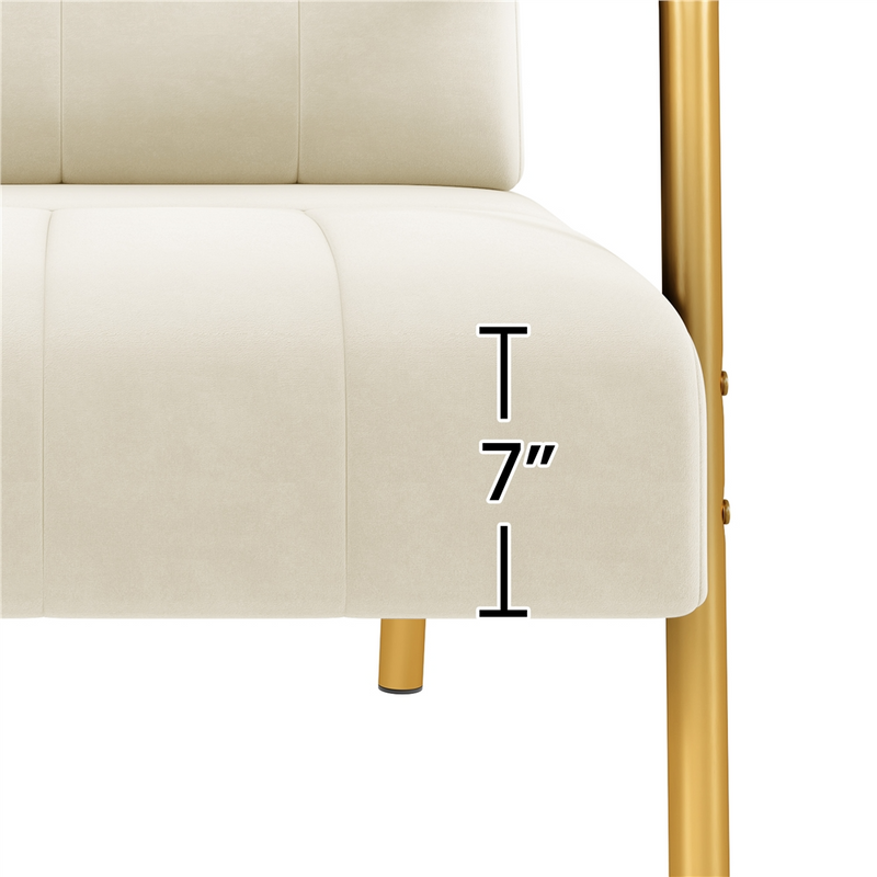 Yaheetech 30″ W Velvet Accent Armchair