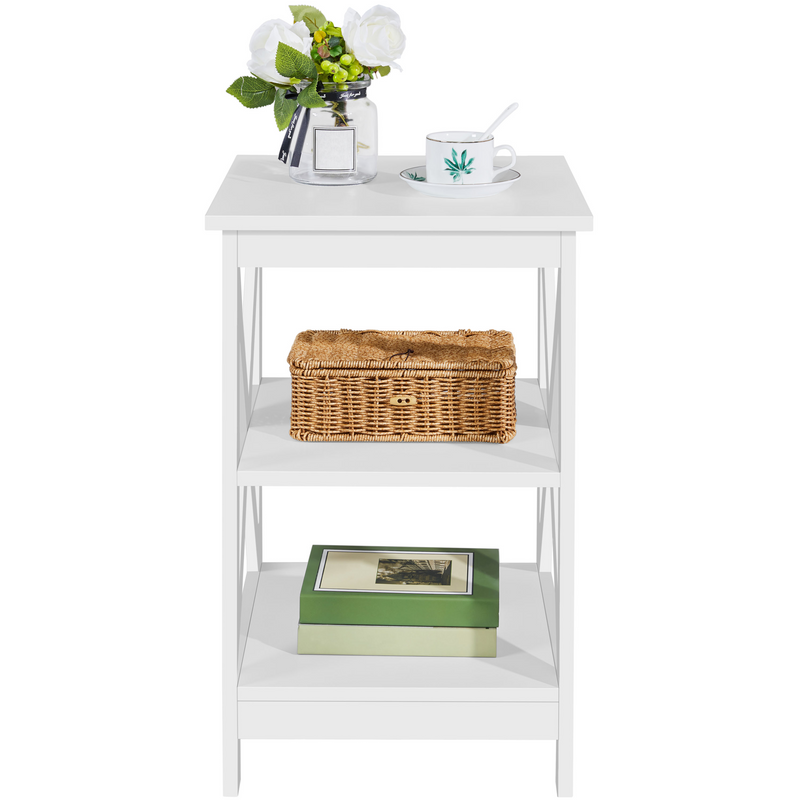 Yaheetech Wooden 3-Tier Sofa Side Table