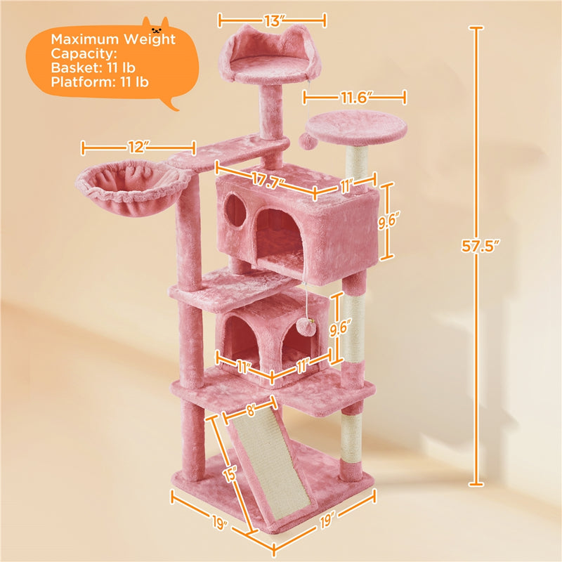 Yaheetech Kitten Tree Tower 57''H