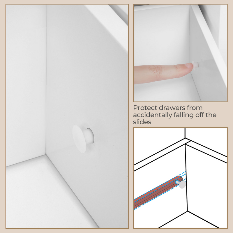 Yaheetech Slim Bathroom Floor  Wooden Side Storage Free-Standing Cabinet