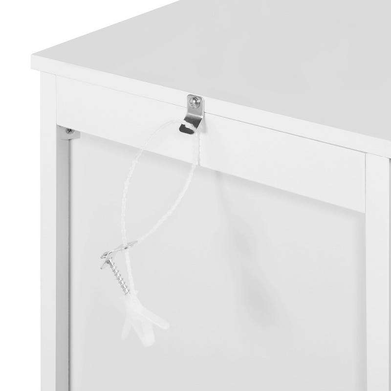 Yaheetech Slim Bathroom Floor  Wooden Side Storage Free-Standing Cabinet