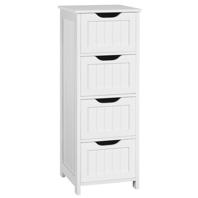 Yaheetech Slim Bathroom Floor  Wooden Side Storage Free-Standing Cabinet