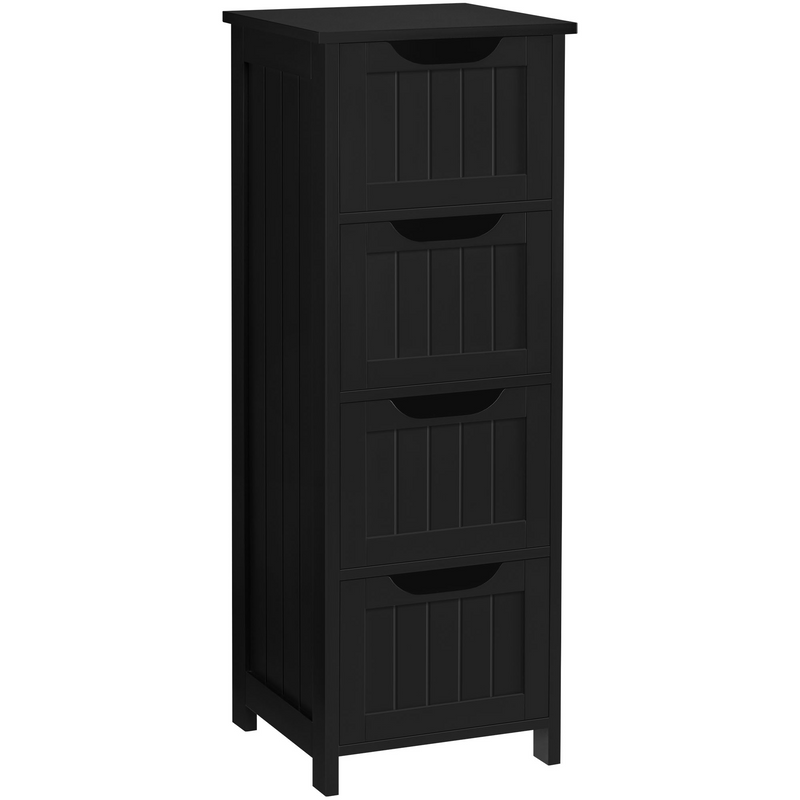 Yaheetech Slim Bathroom Floor  Wooden Side Storage Free-Standing Cabinet