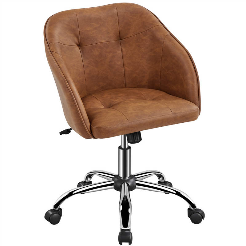 Yaheetech Adjustable Velvet Modern Desk Chair